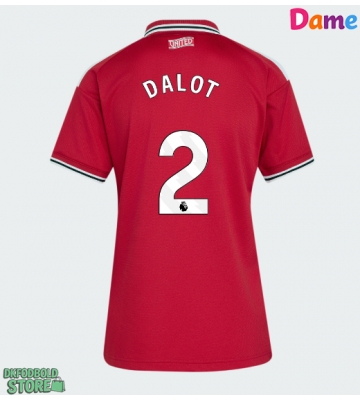 Manchester United Diogo Dalot #2 Replika Hjemmebanetrøje Dame 2026-27 Kortærmet